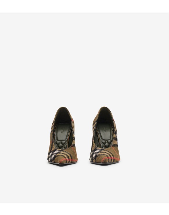 Burberry パンプス チェック ニット ネプチューン スニーカー (サンド) - メンズ