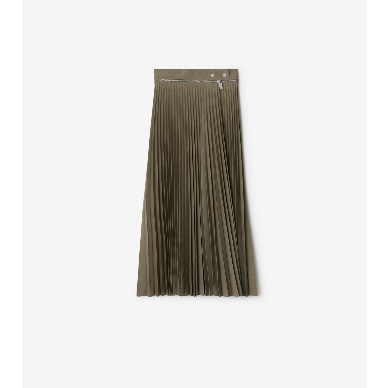 Pleated Wool Skirt