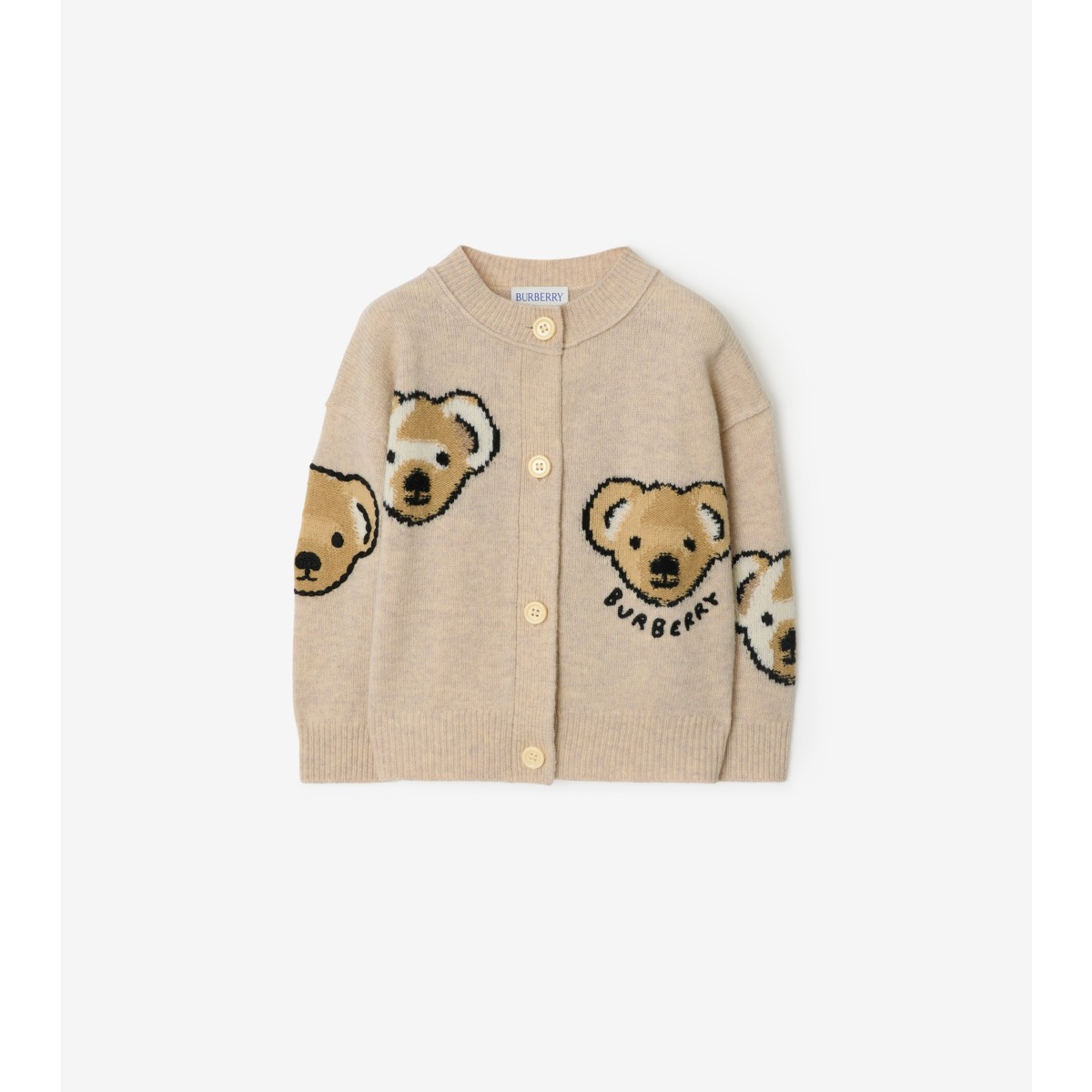 BURBERRY BURBERRY CHILDRENS THOMAS BEAR WOOL CARDIGAN 