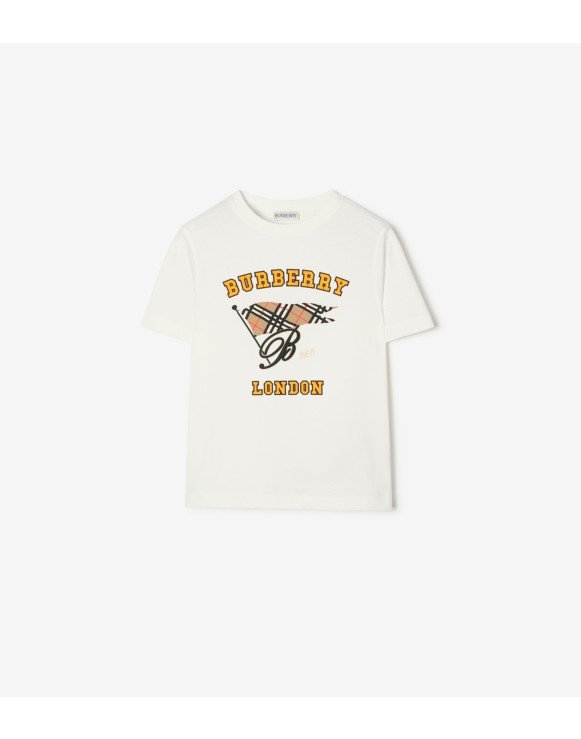Baumwoll-T-Shirt mit Flagge