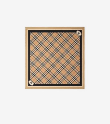 チェック シルクスカーフ (サンド) | Burberry®公式サイト
