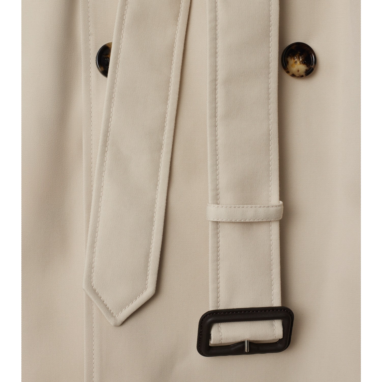 Mid-length Cotton Blend Trench Coat
