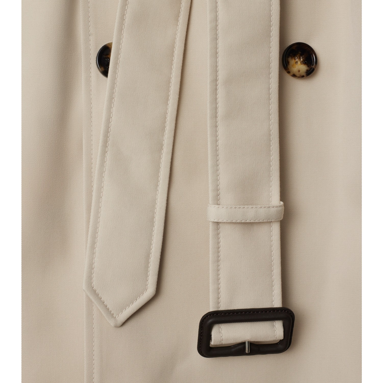 Mid-length Cotton Blend Trench Coat