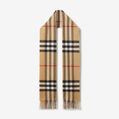 The Burberry Check Cashmere Scarf in Archive Beige | Burberry® Official