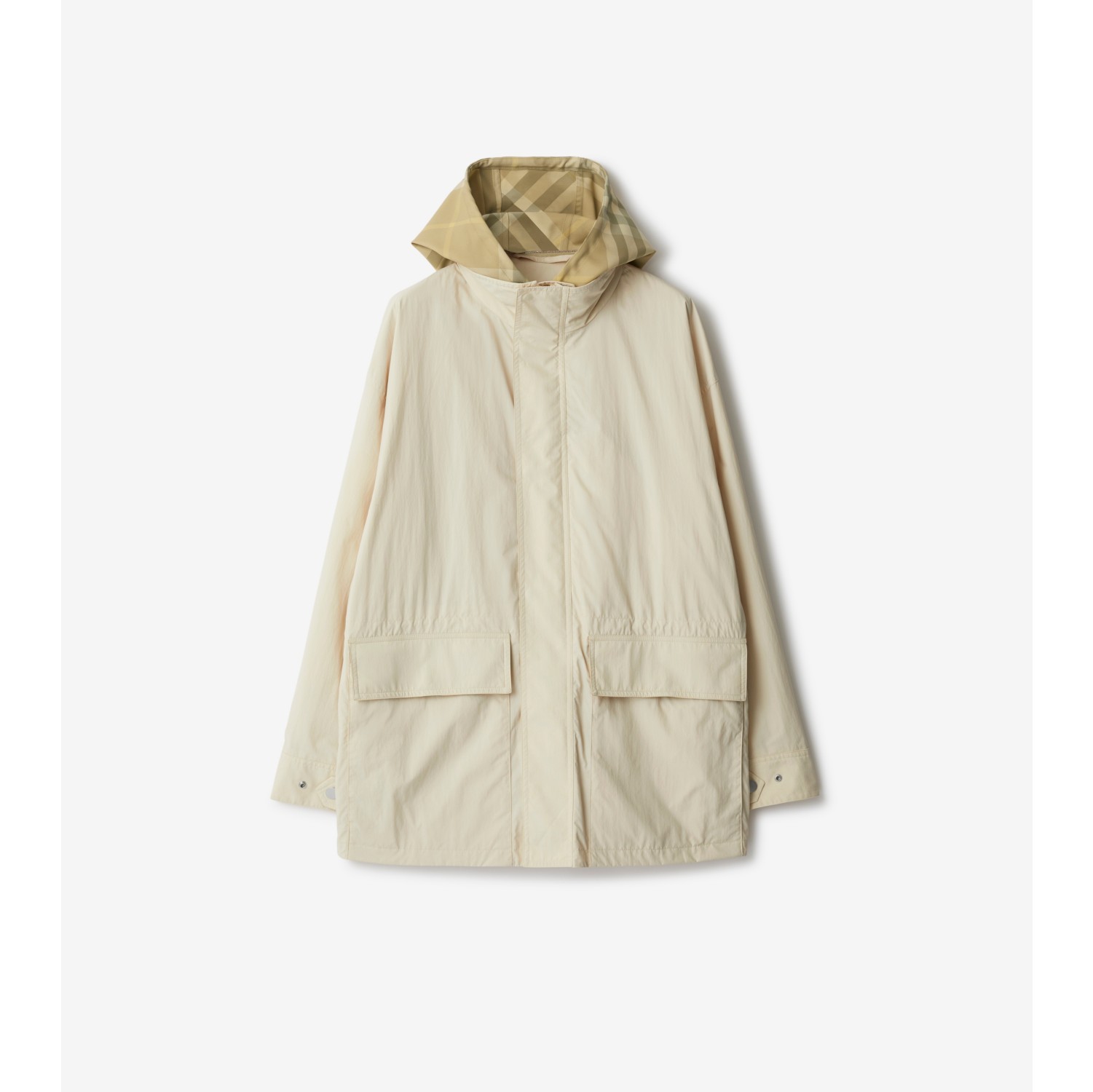 Check Hood Nylon Jacket