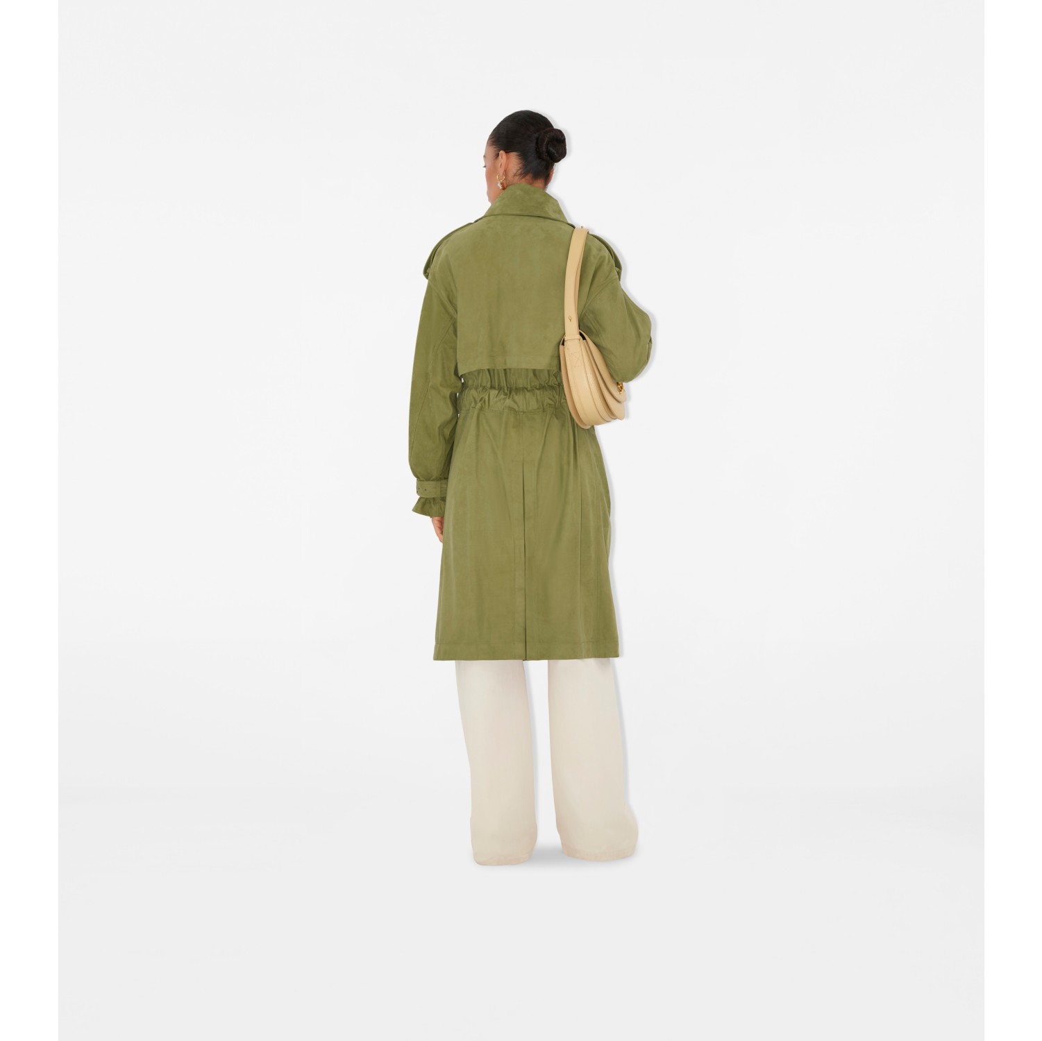Long Nubuck Trench Coat
