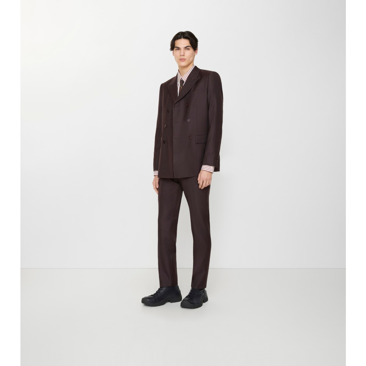  Stripe d Wool Mohair Tailored Trousers