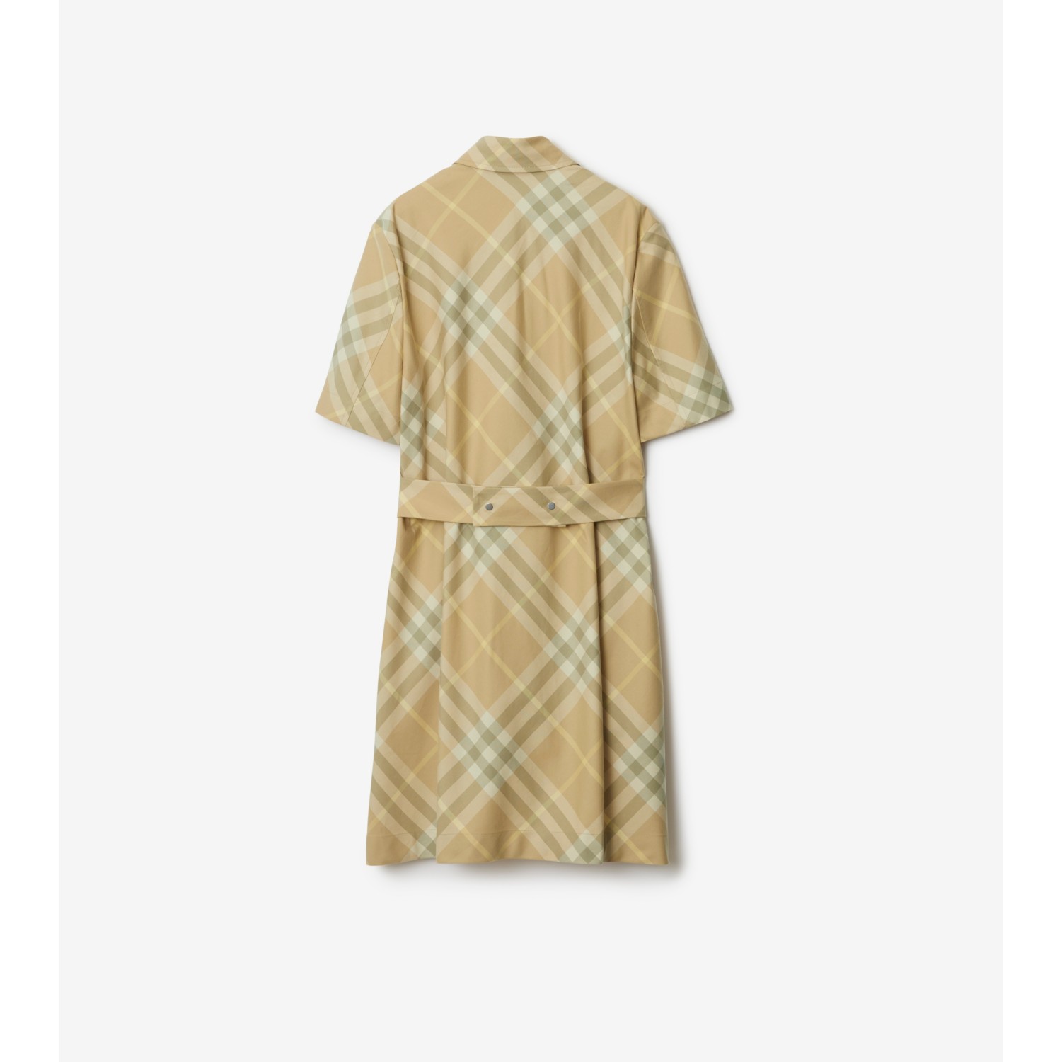 Robe chemise en coton Check Flax Femme Site officiel Burberry