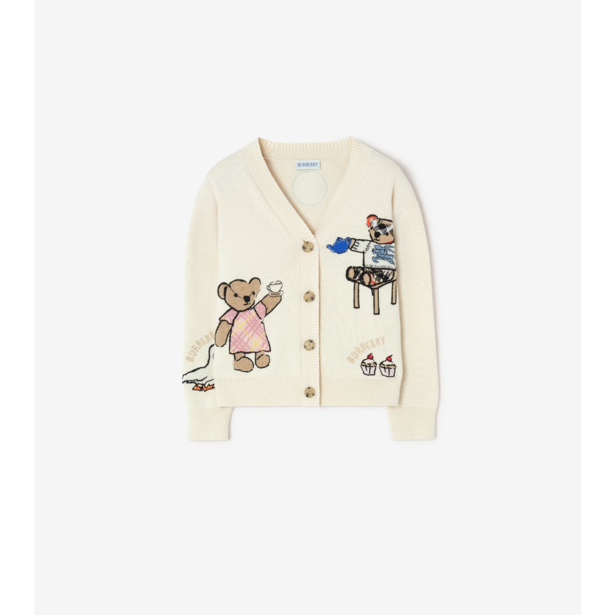  Embroidered Tea Party Cotton Blend Cardigan