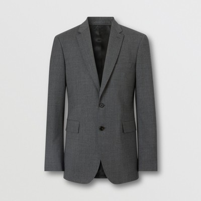 men's grey wool blazer slim fit