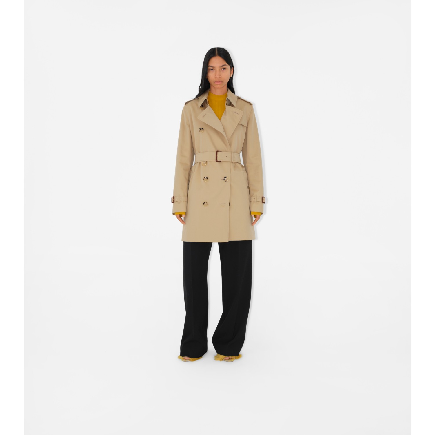 Burberry kensington 2025 short trench coat