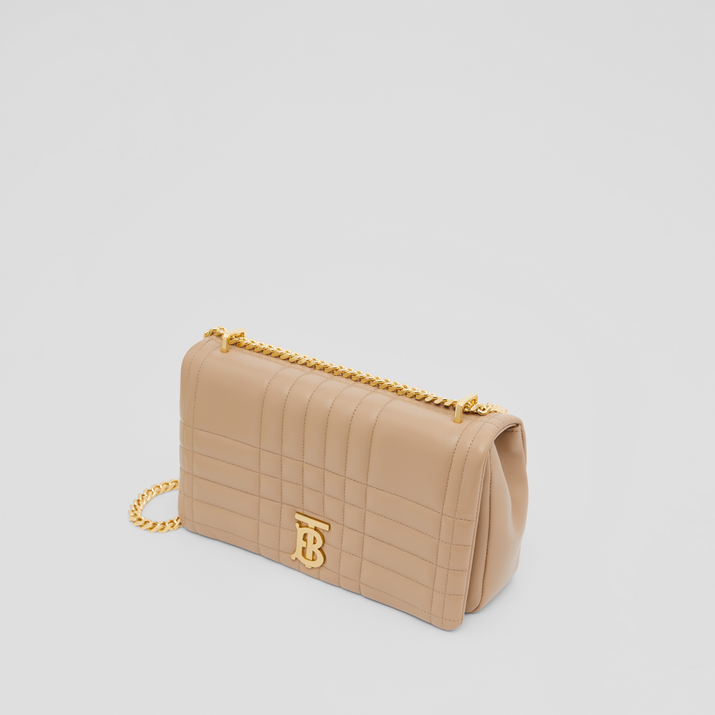 Quilted Leather Medium Lola Bag in Oat Beige - Women | Burberry® Official - 4