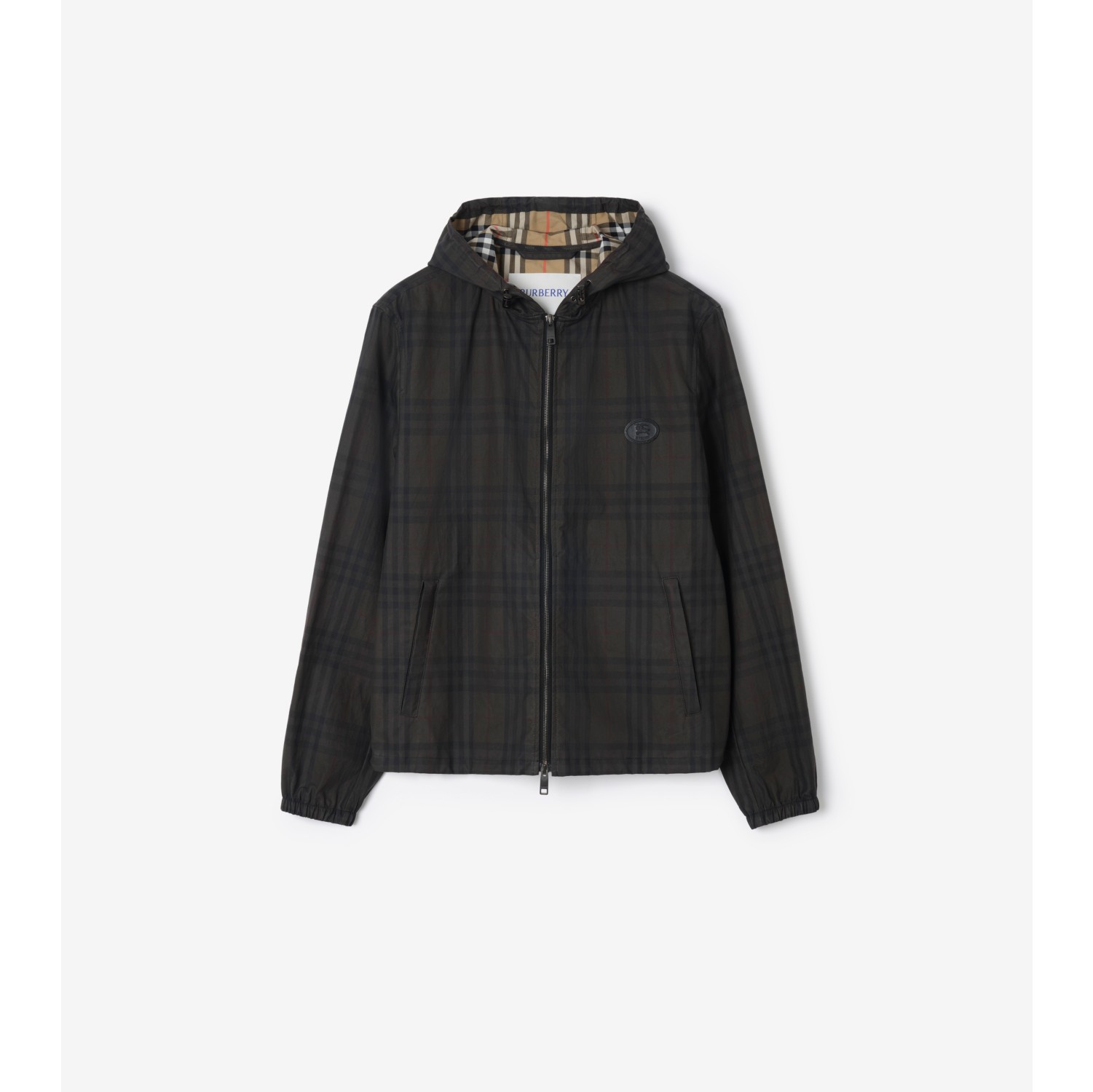 Check Cotton Newport Hooded Jacket