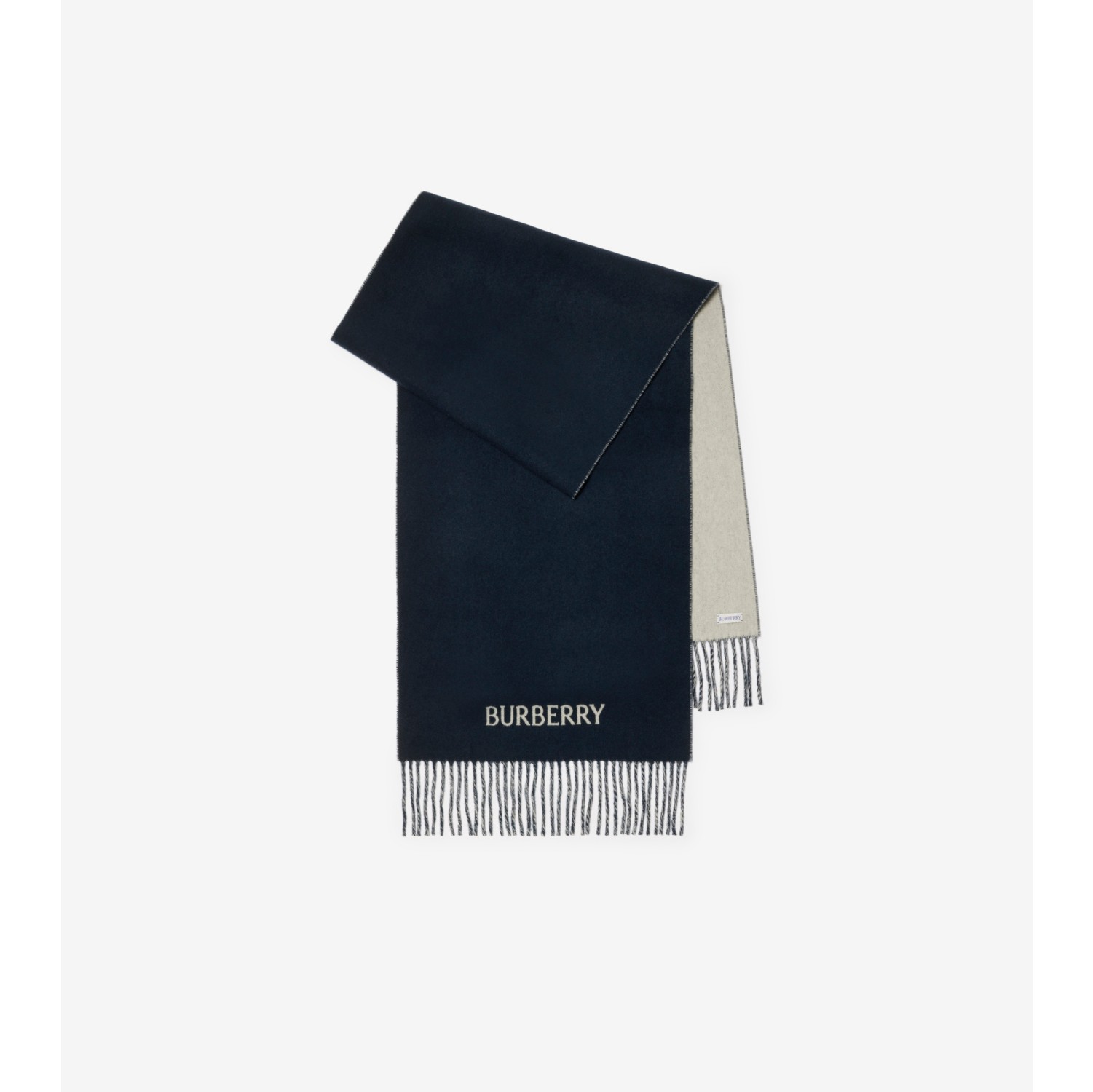 Reversible EKD Cashmere Scarf in Storm Burberry Official