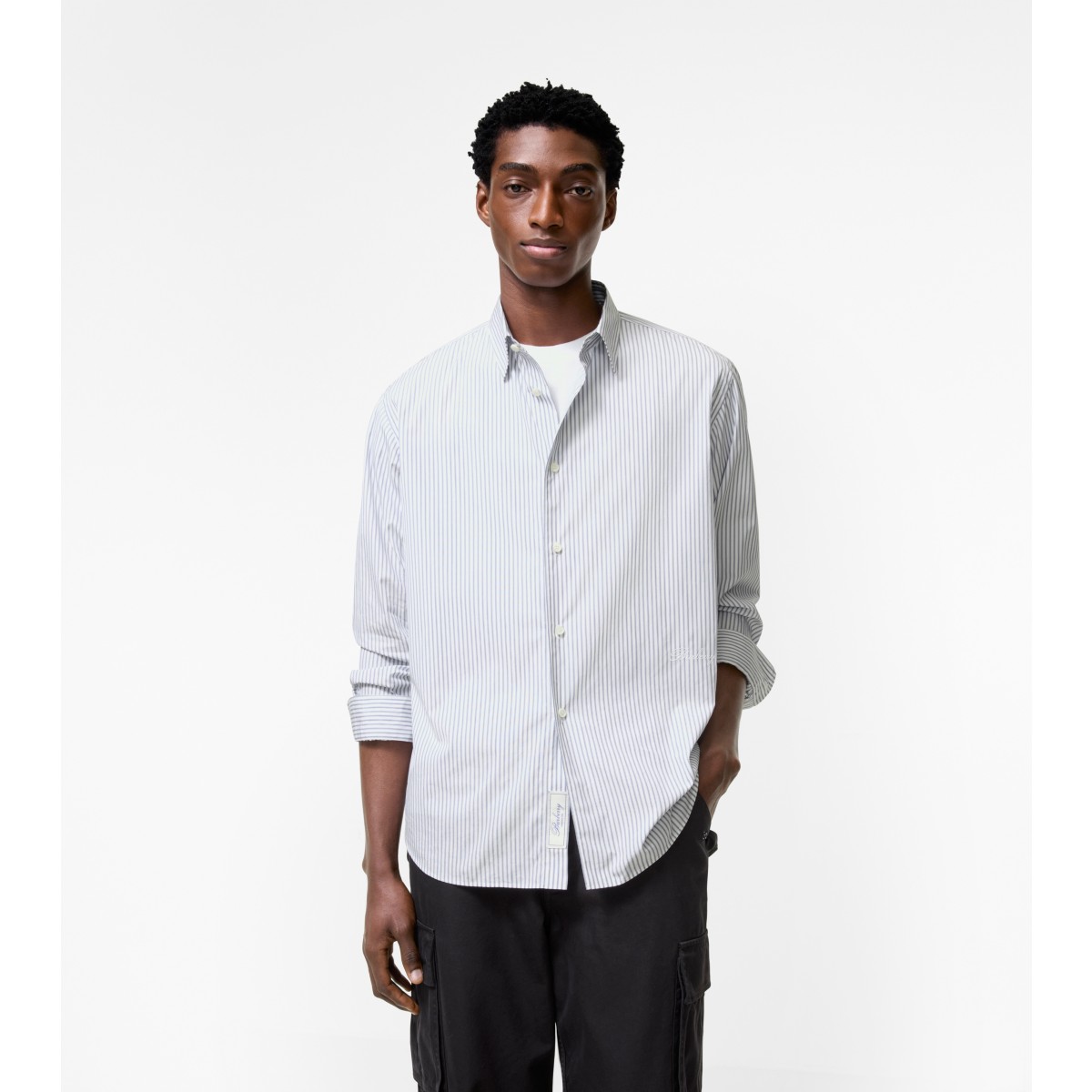  Stripe Relaxed Fit d Cotton Shirt