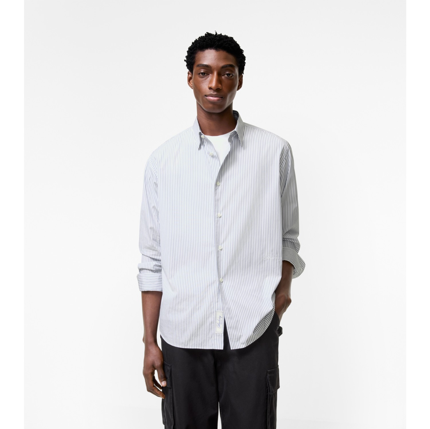 Relaxed Fit Striped Cotton Shirt