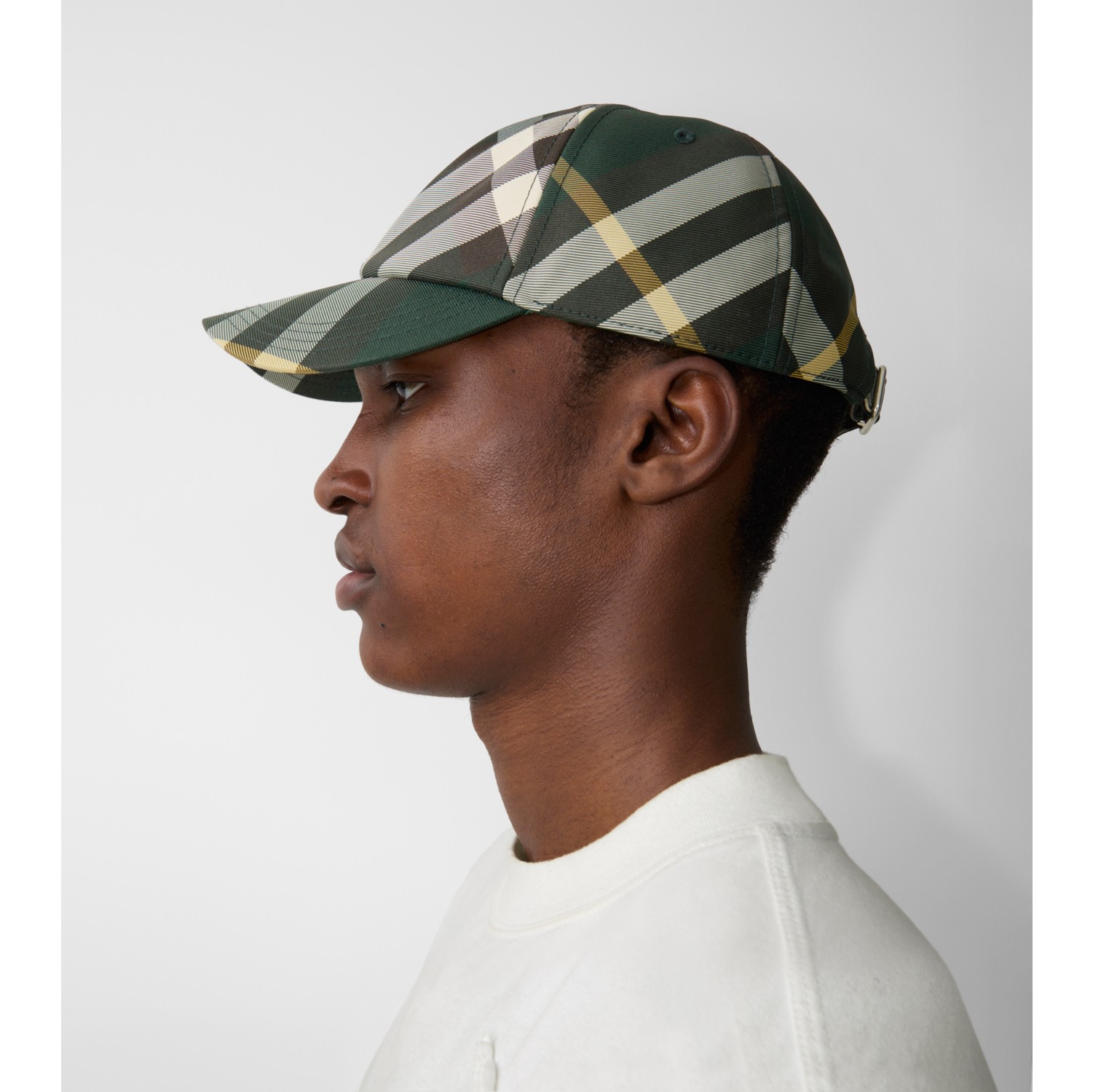 Check Baseball Cap in Ivy Men Burberry Official