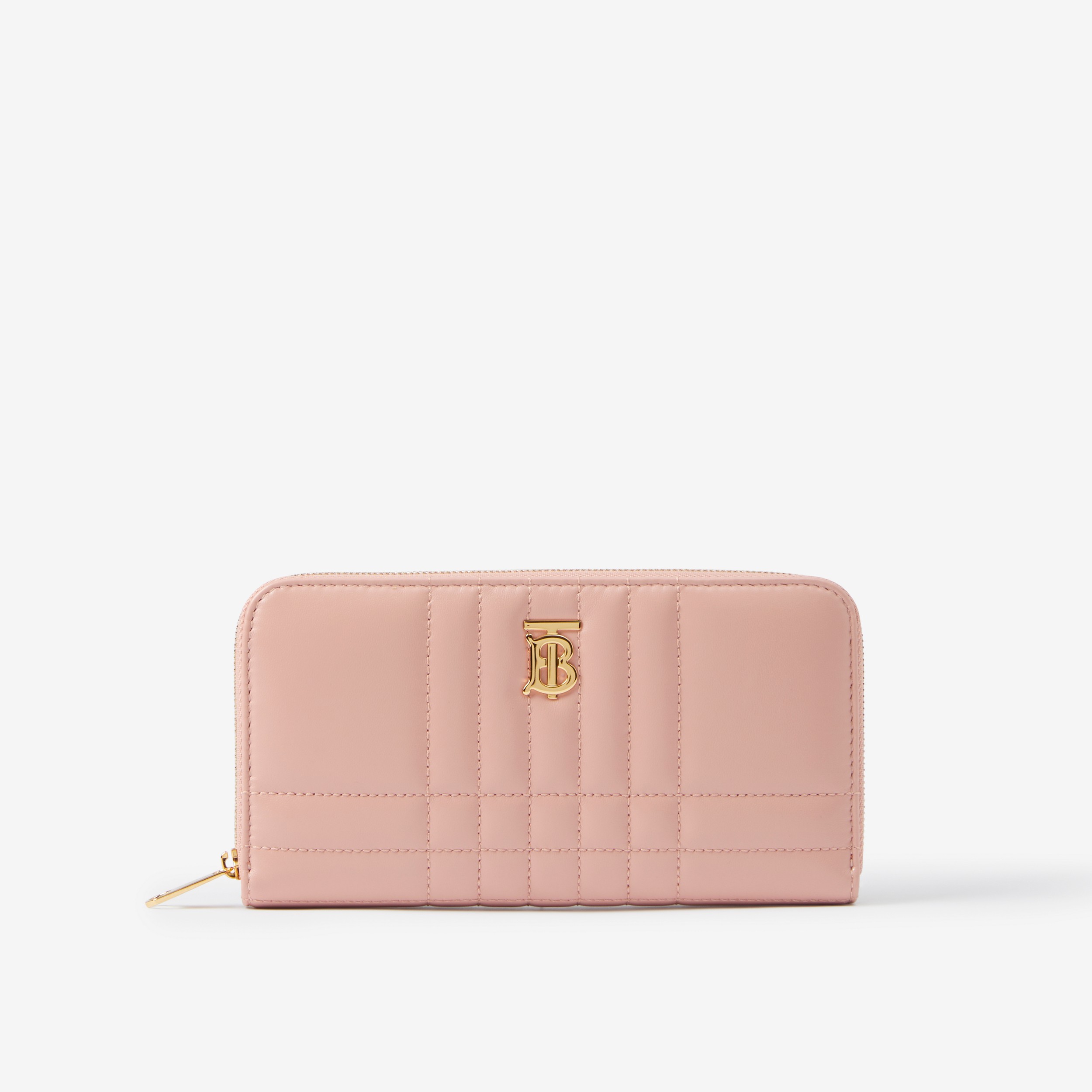 Brieftasche „Lola“ aus gestepptem Leder mit umlaufendem Reißverschluss (Altrosa) - Damen | Burberry® - 1