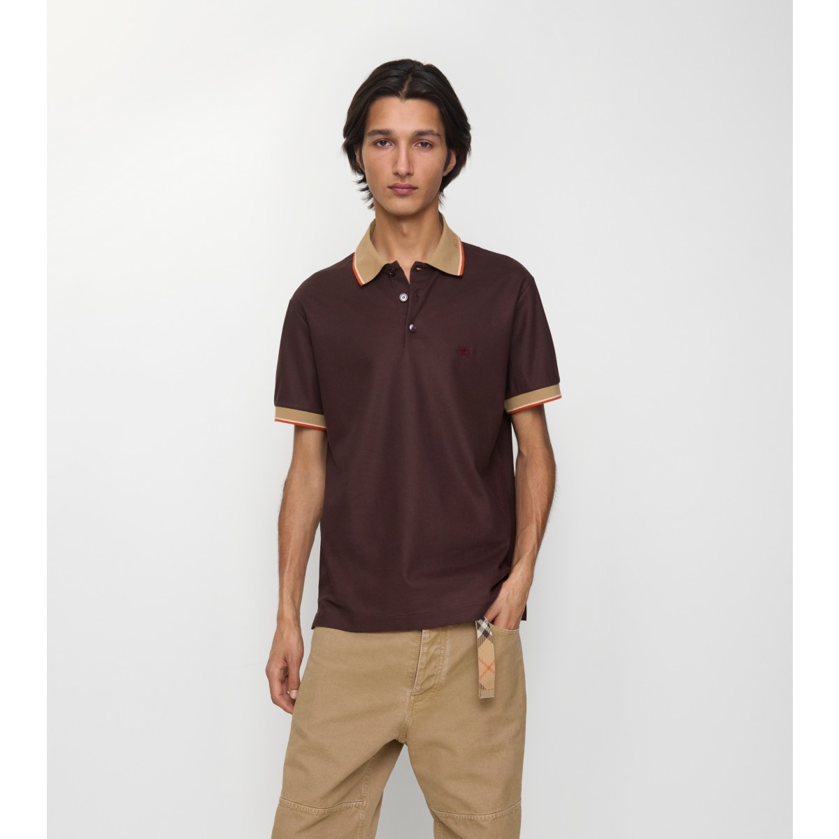  Embroidered Logo Collar Polo Shirt