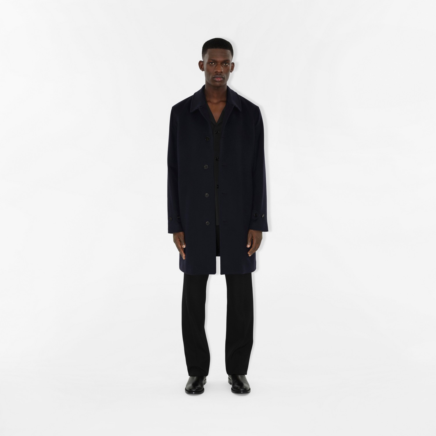 Mid-length Cashmere Blend Paddington Car Coat in Midnight Navy - Men | Burberry® Official