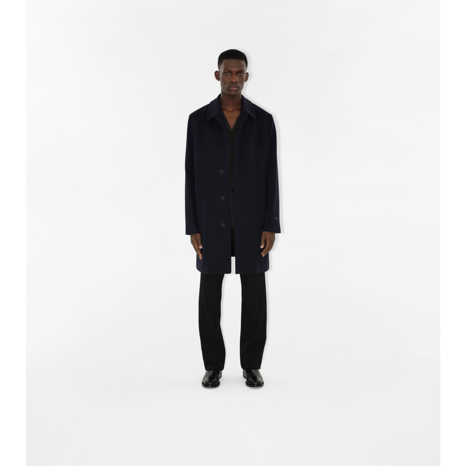 Mid-length Cashmere Blend Paddington Car Coat in Midnight navy - Men ...