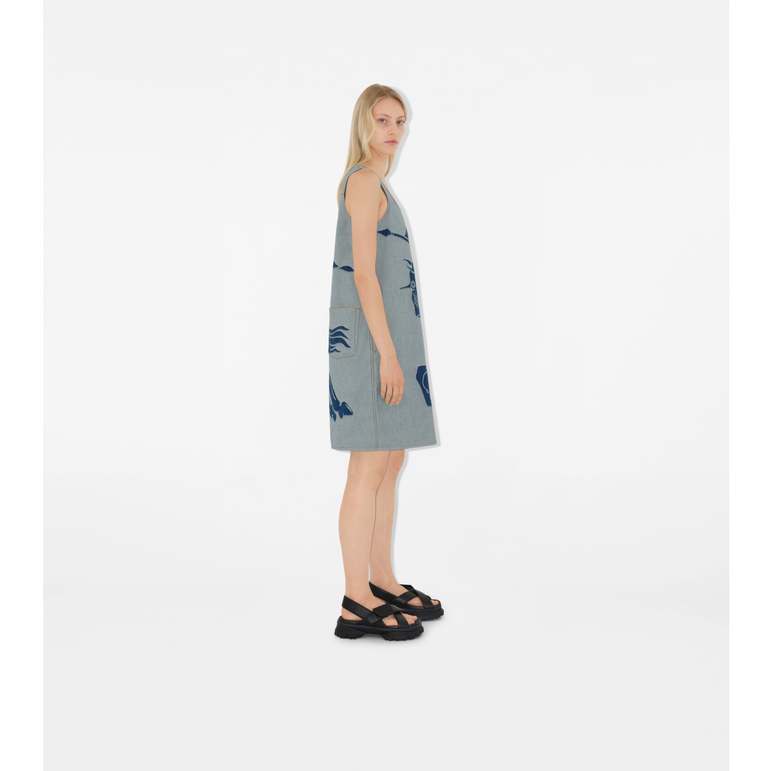 Denim-Kleid mit EKD-Motiv