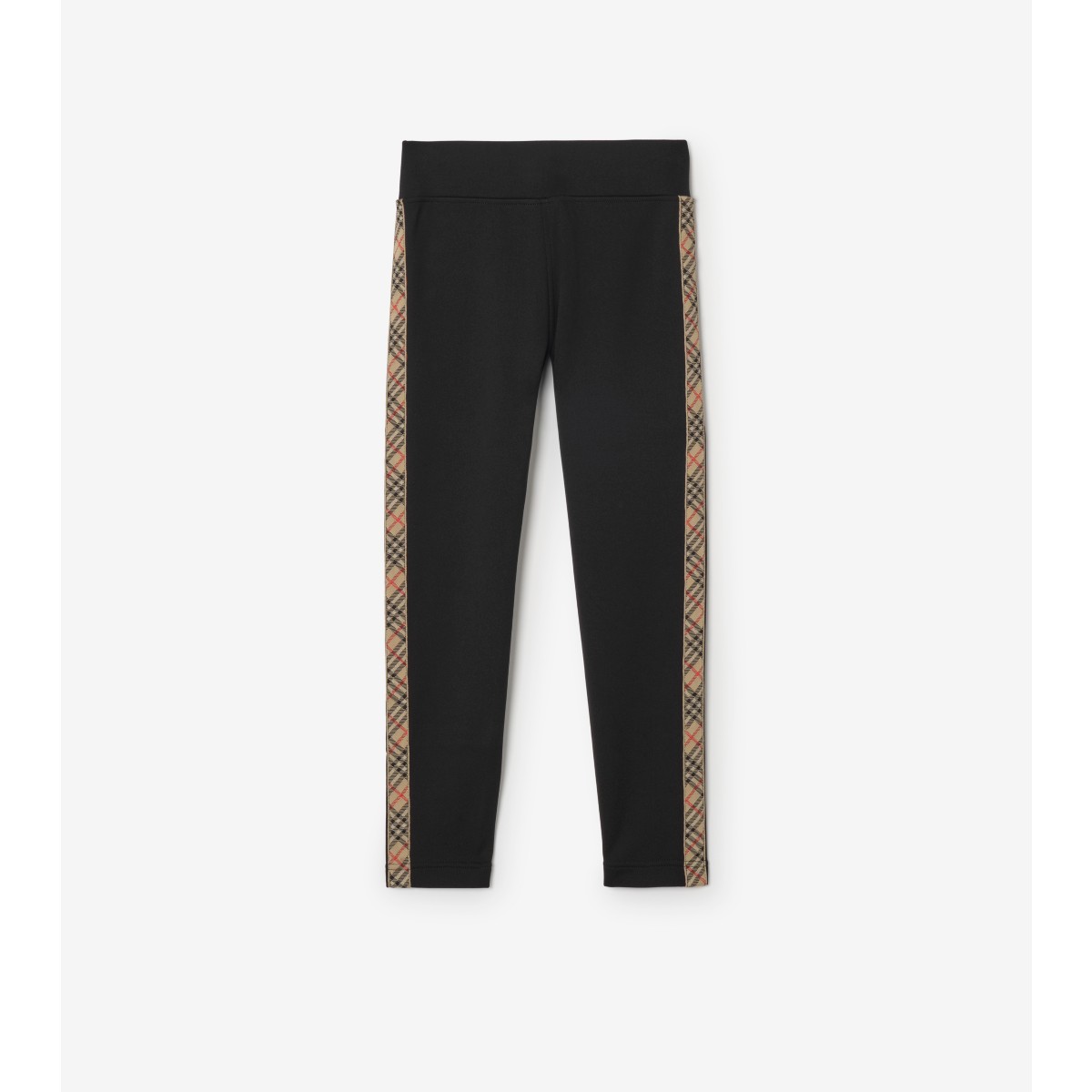  Check Trim Nylon Leggings