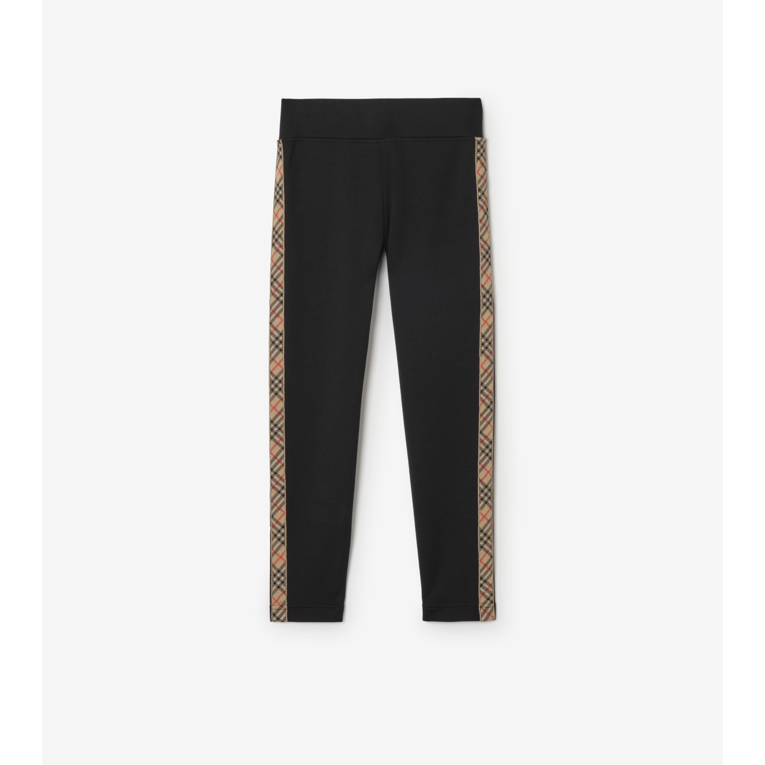 Check Trim Nylon Leggings