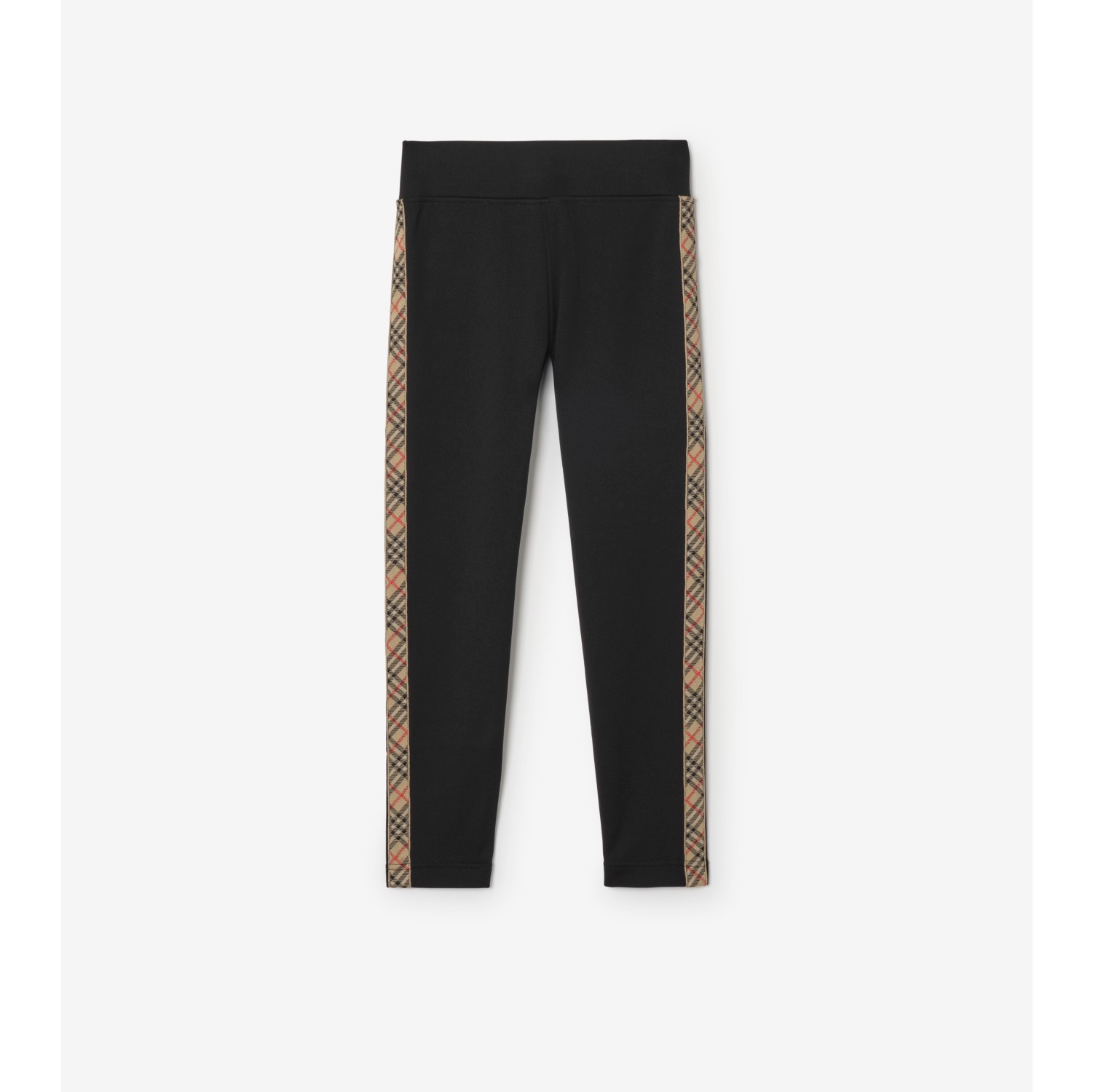 Check Trim Nylon Leggings