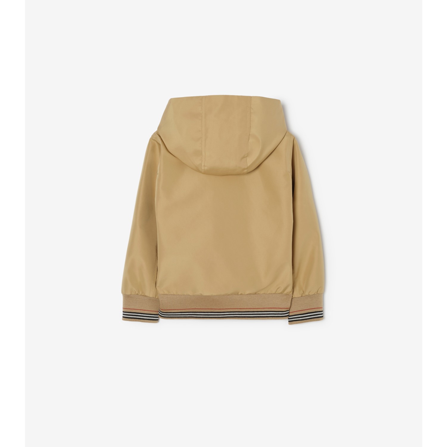 Check Trim Hooded Jacket