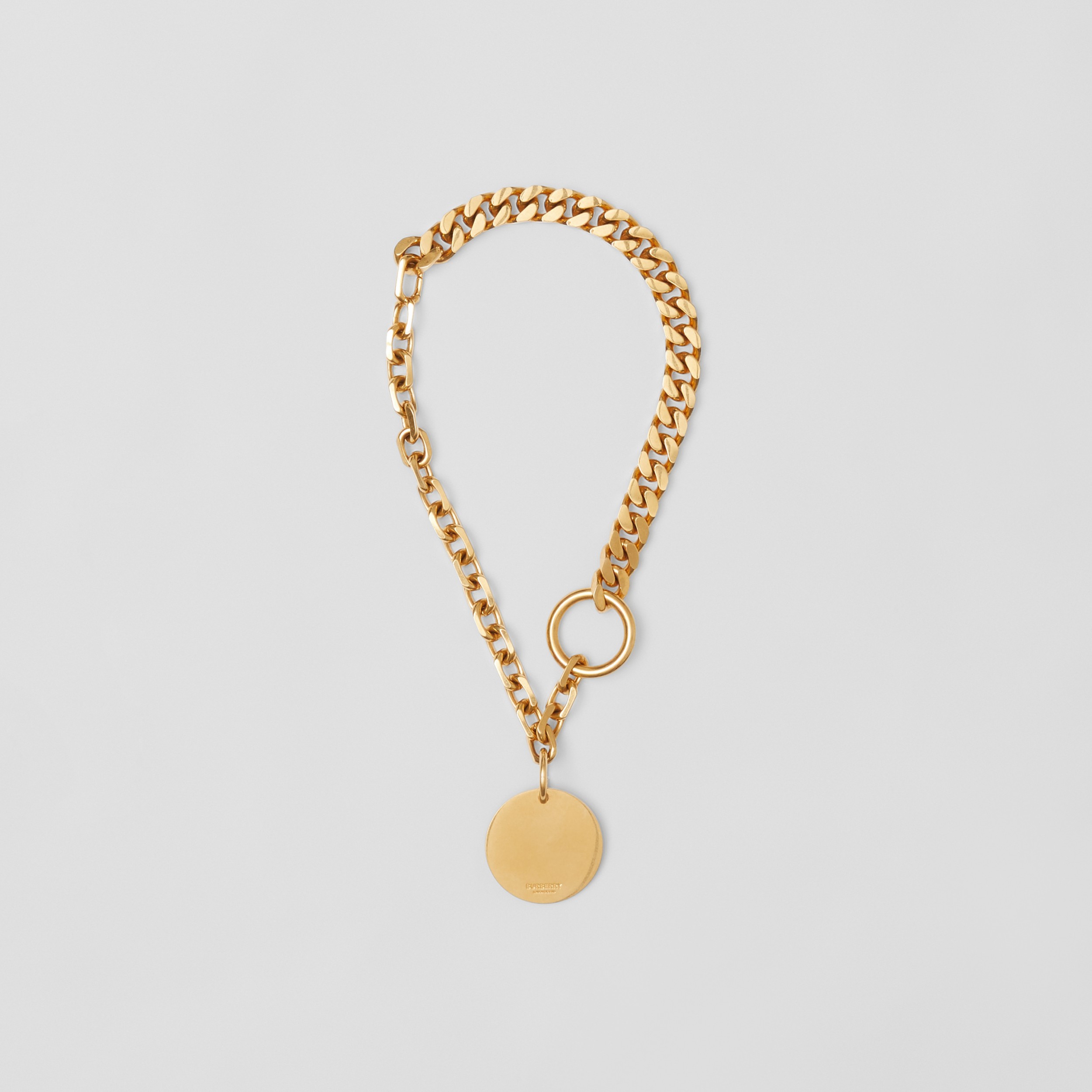 Goldplated Medallion Chainlink Necklace in Antique Women Burberry United States