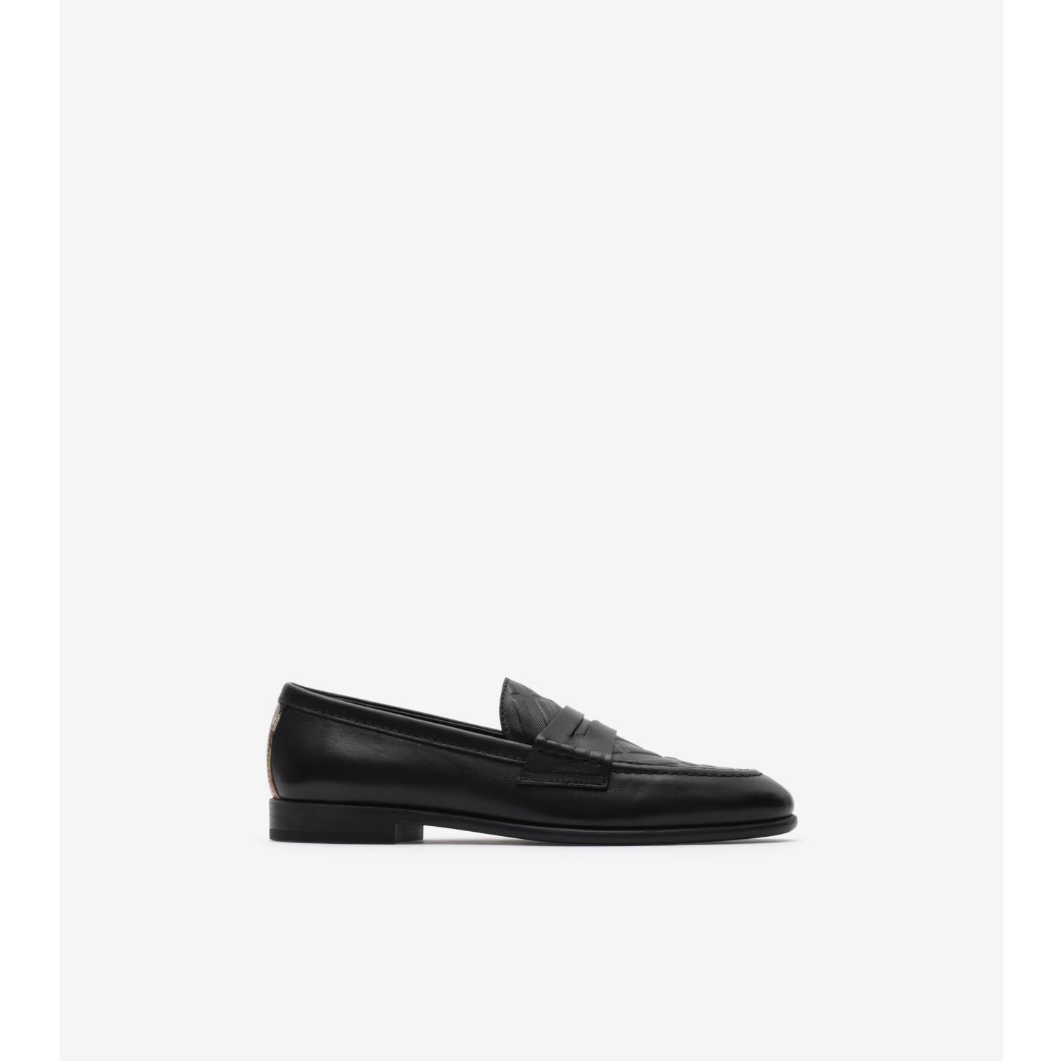 Check Leather Opal Loafers
