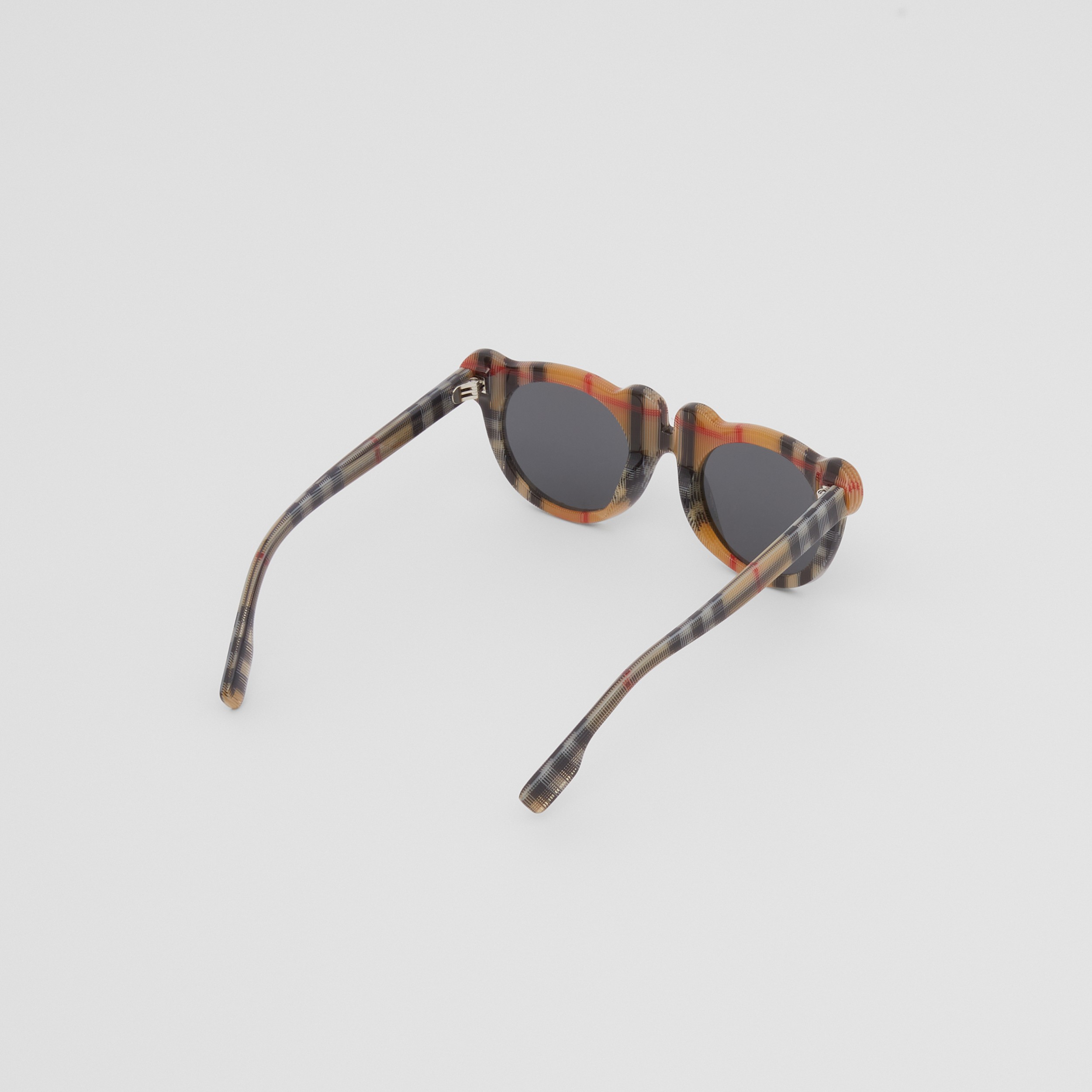 Vintage Check Bio-acetate Teddy Bear Frame Sunglasses in Antique Yellow | Burberry® Official - 4