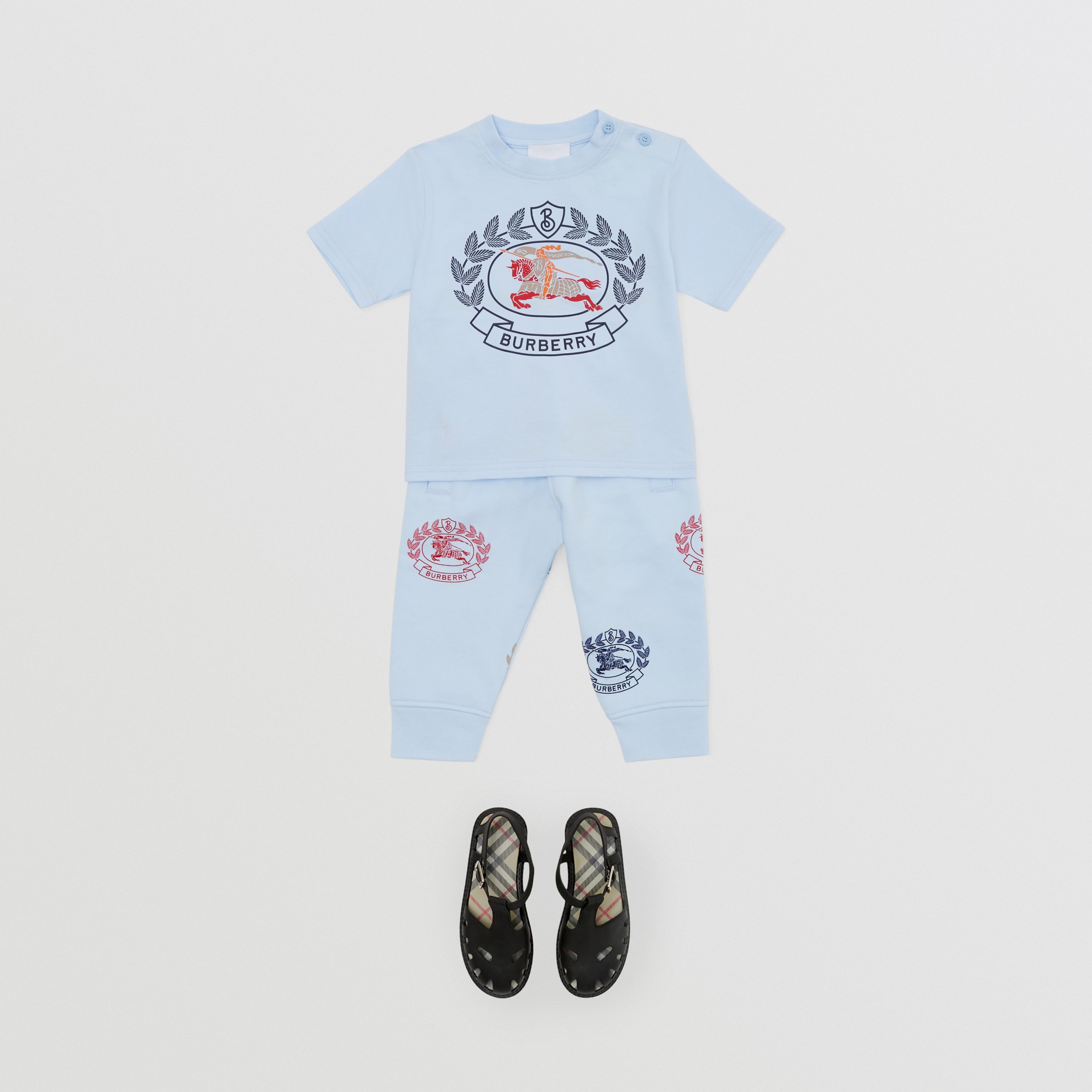 EKD Print Cotton T-shirt in Pale Blue - Children | Burberry® Official - 3