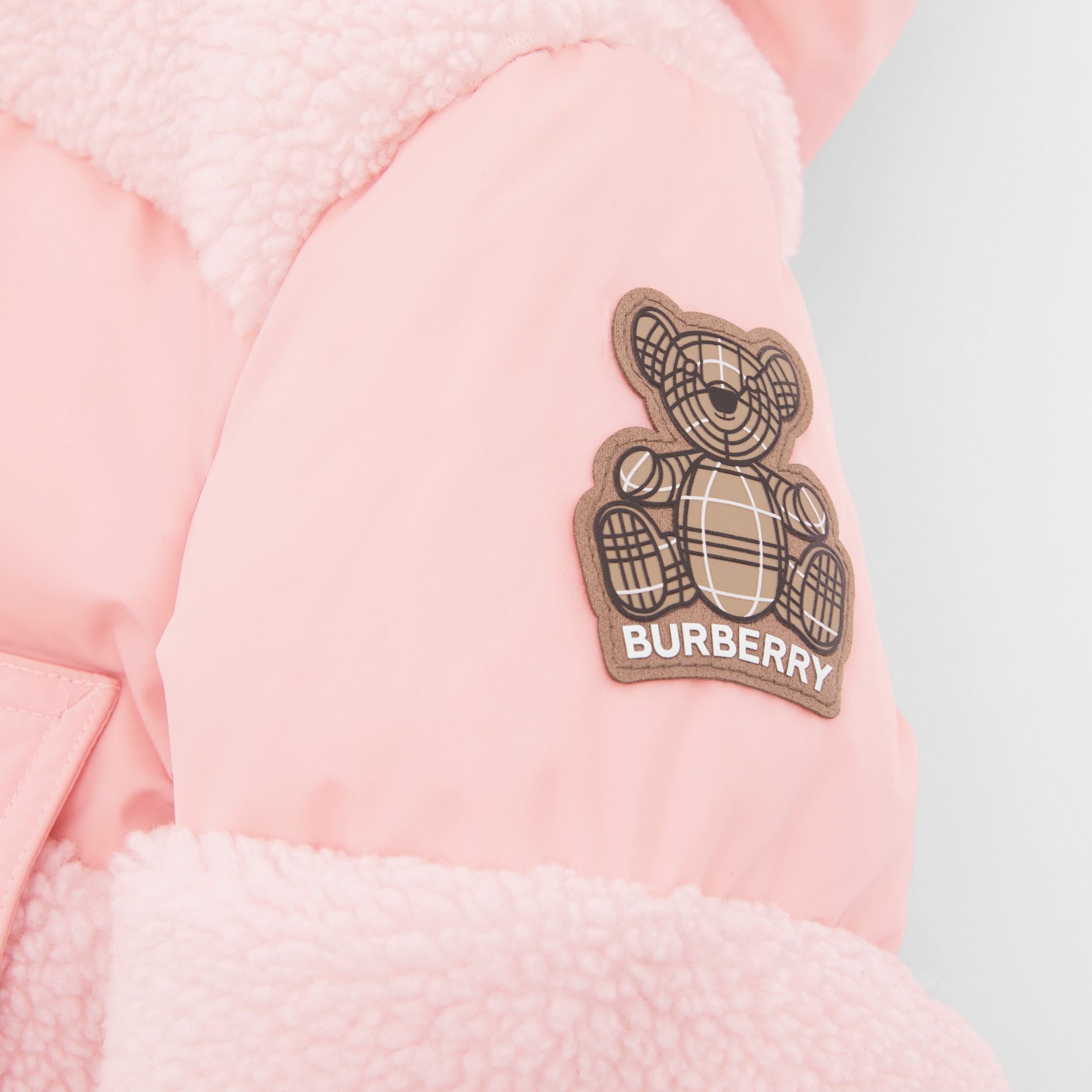 Thomas Bear Appliqué Hooded Puffer Jacket in Light Blossom Pink - Children | Burberry® Official - 2