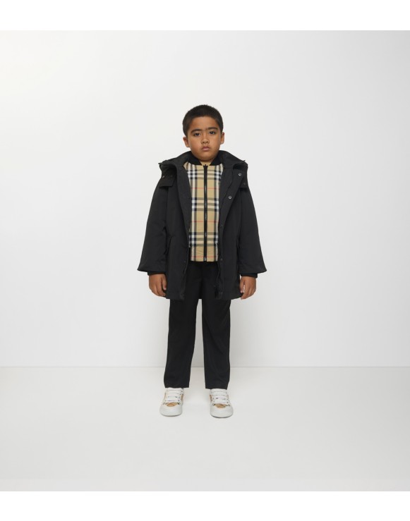 バーバリーチルドレン フォーマルジャケット ノバチェック 黒 160 BURBERRY】FORRES チェック柄キルティングシャツジャケット
