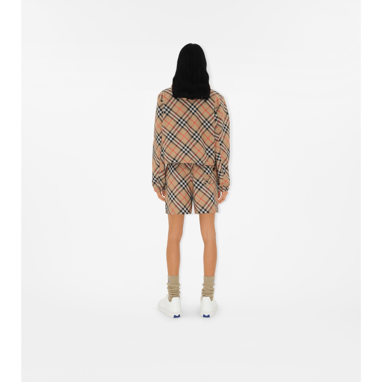 Cropped Reversible Check Jacket - thumbnail 4
