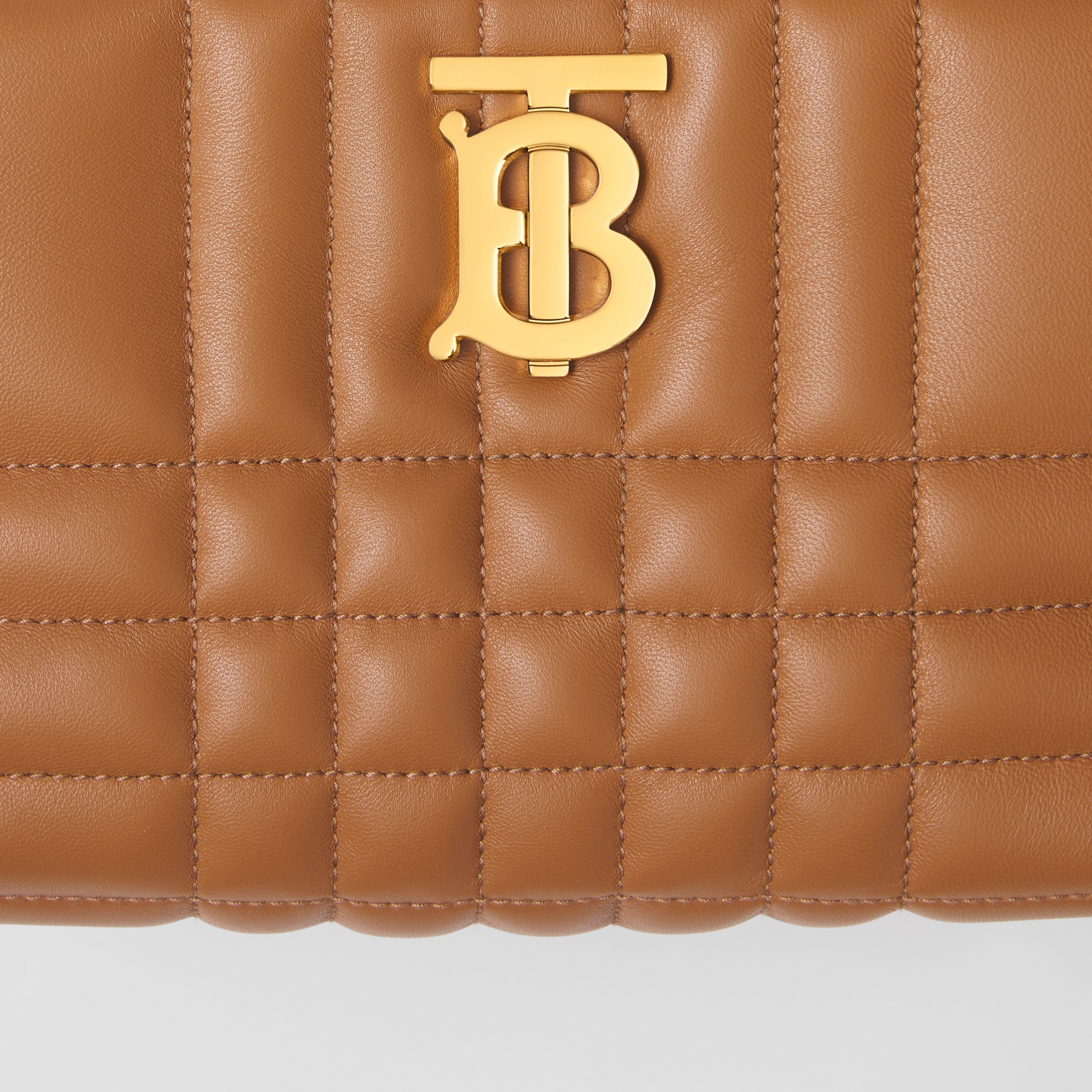 Small Quilted Lambskin Soft Lola Bag in Maple Brown - Women | Burberry® Official - 2