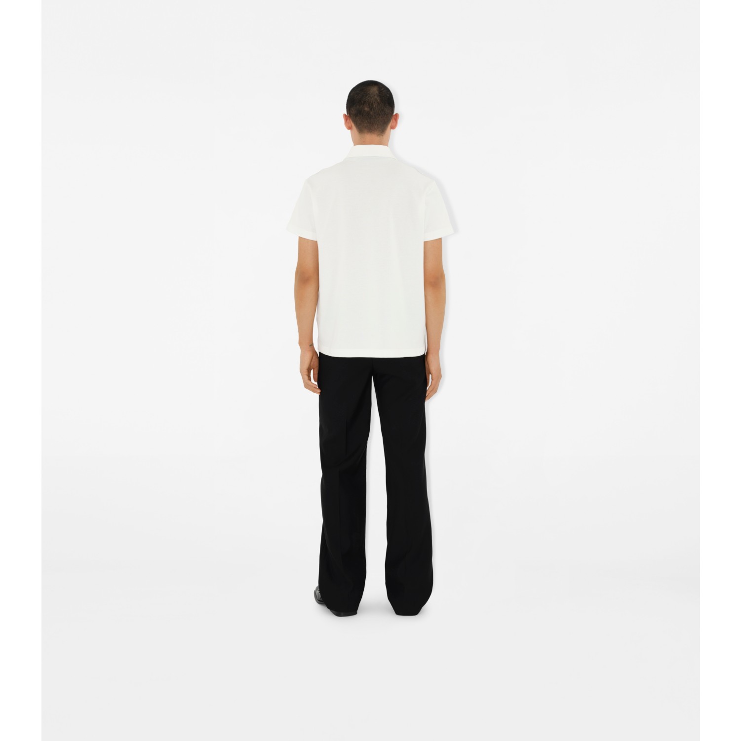 Cotton Polo Shirt in Salt - Men | Burberry® Official