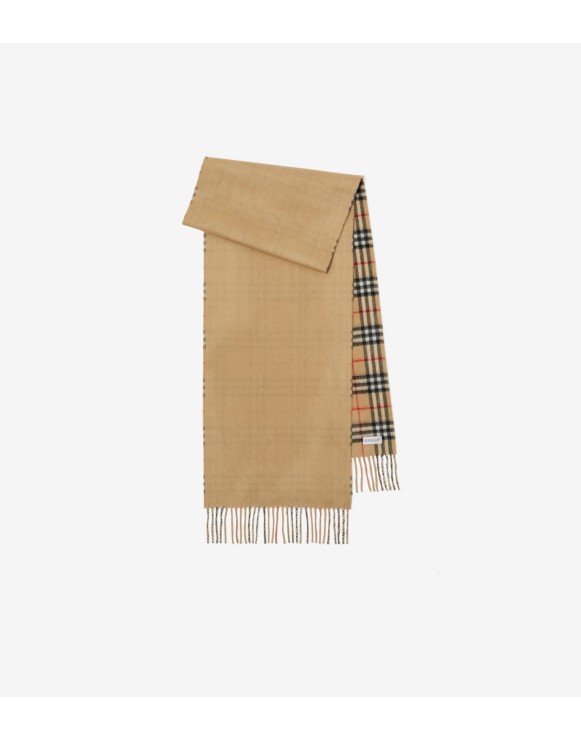 Reversible Check Cashmere Scarf