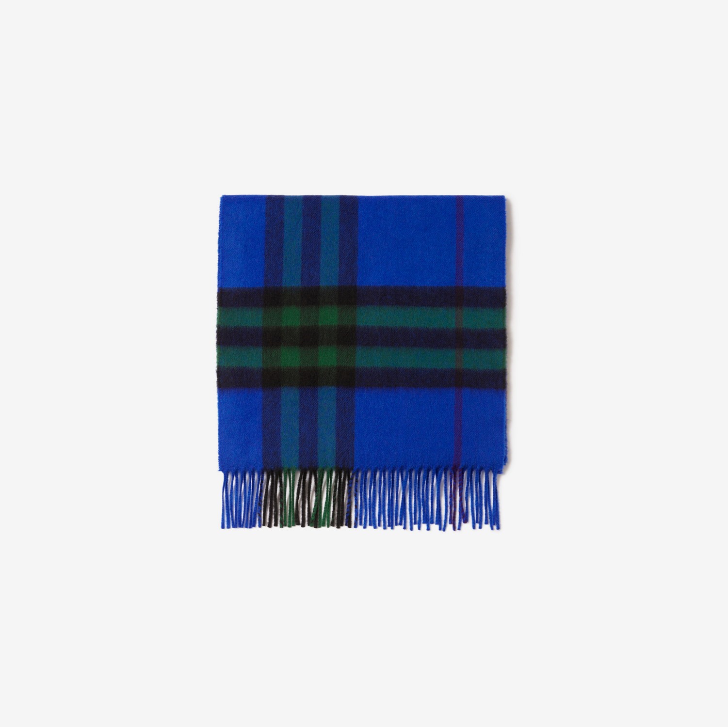 チェック カシミアスカーフ (ナイト/アイビー) | Burberry®公式 チェック カシミアスカーフ (ナイト/アイビー) | Burberry®公式
