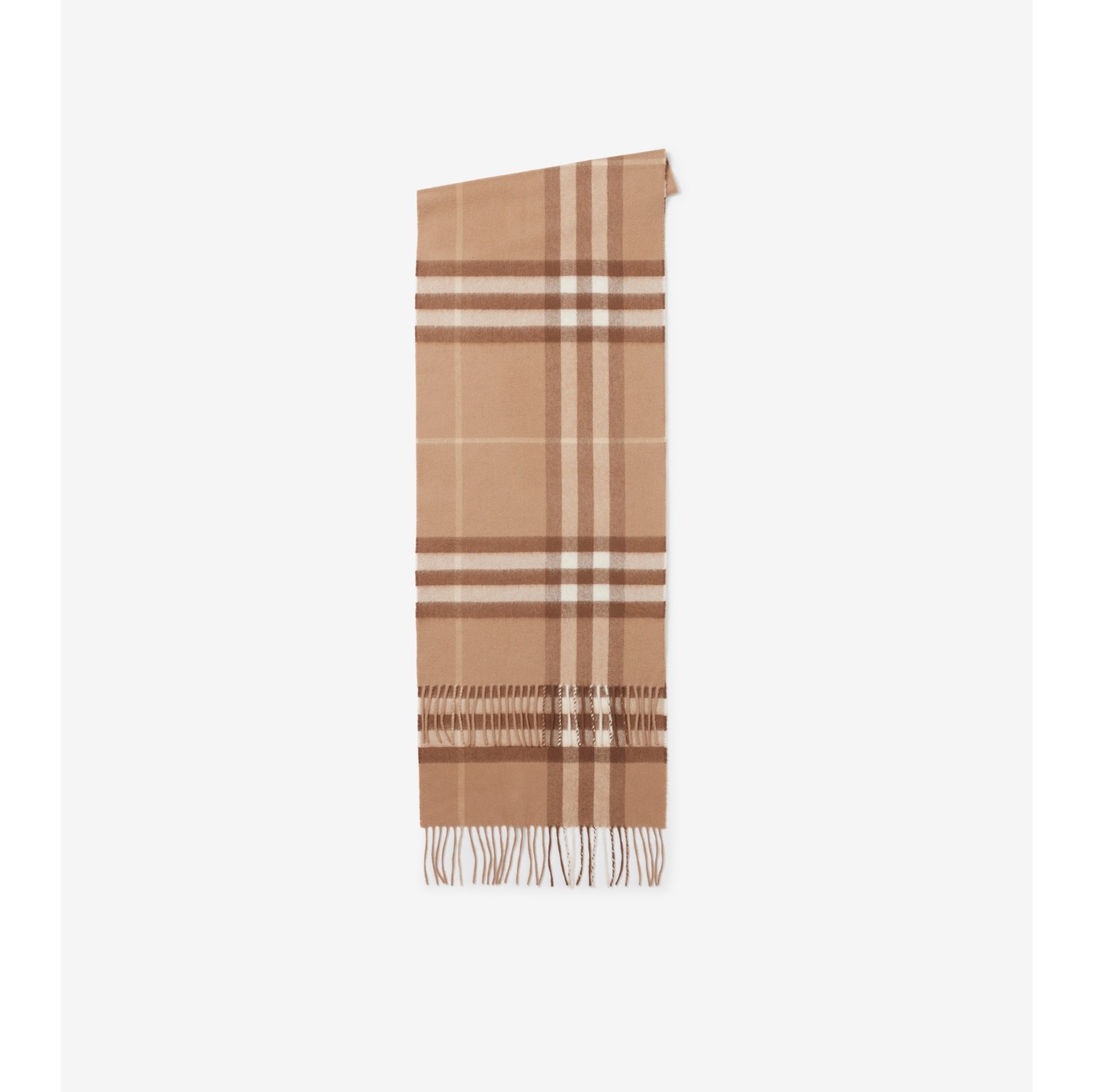 Contrast Check Cashmere Scarf in Archive beige/birch brown | Burberry®  Official