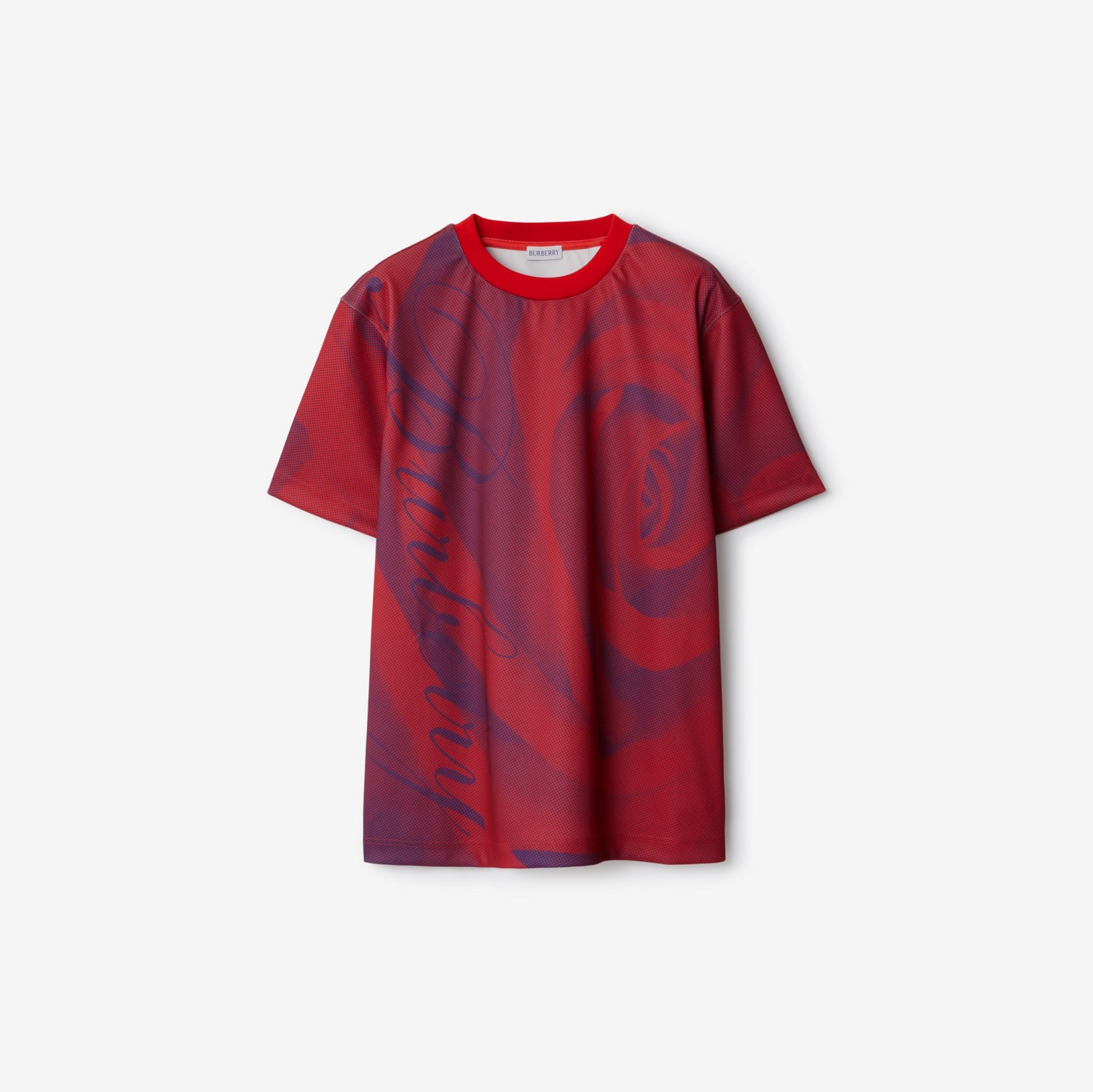 Rose Print T-shirt in Pillar - Women | Burberry® Official