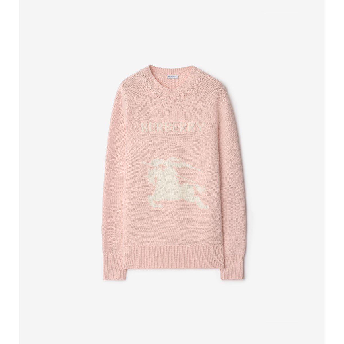 Burberry Ekd Wool Cashmere Sweater In Pink