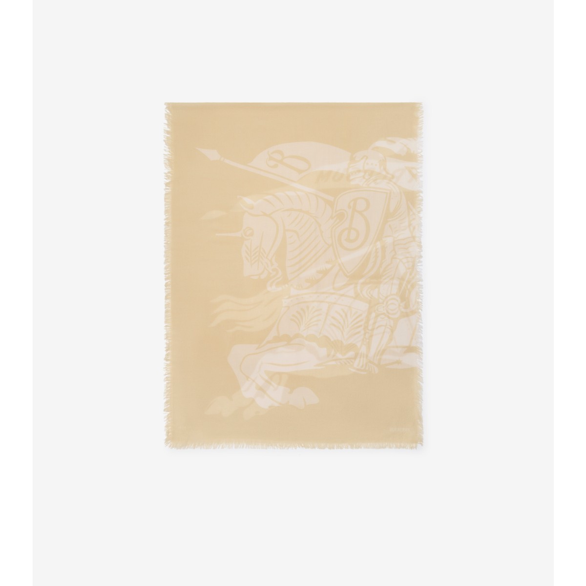 Burberry Fine-fringed Scarf With Fringe In Sand
