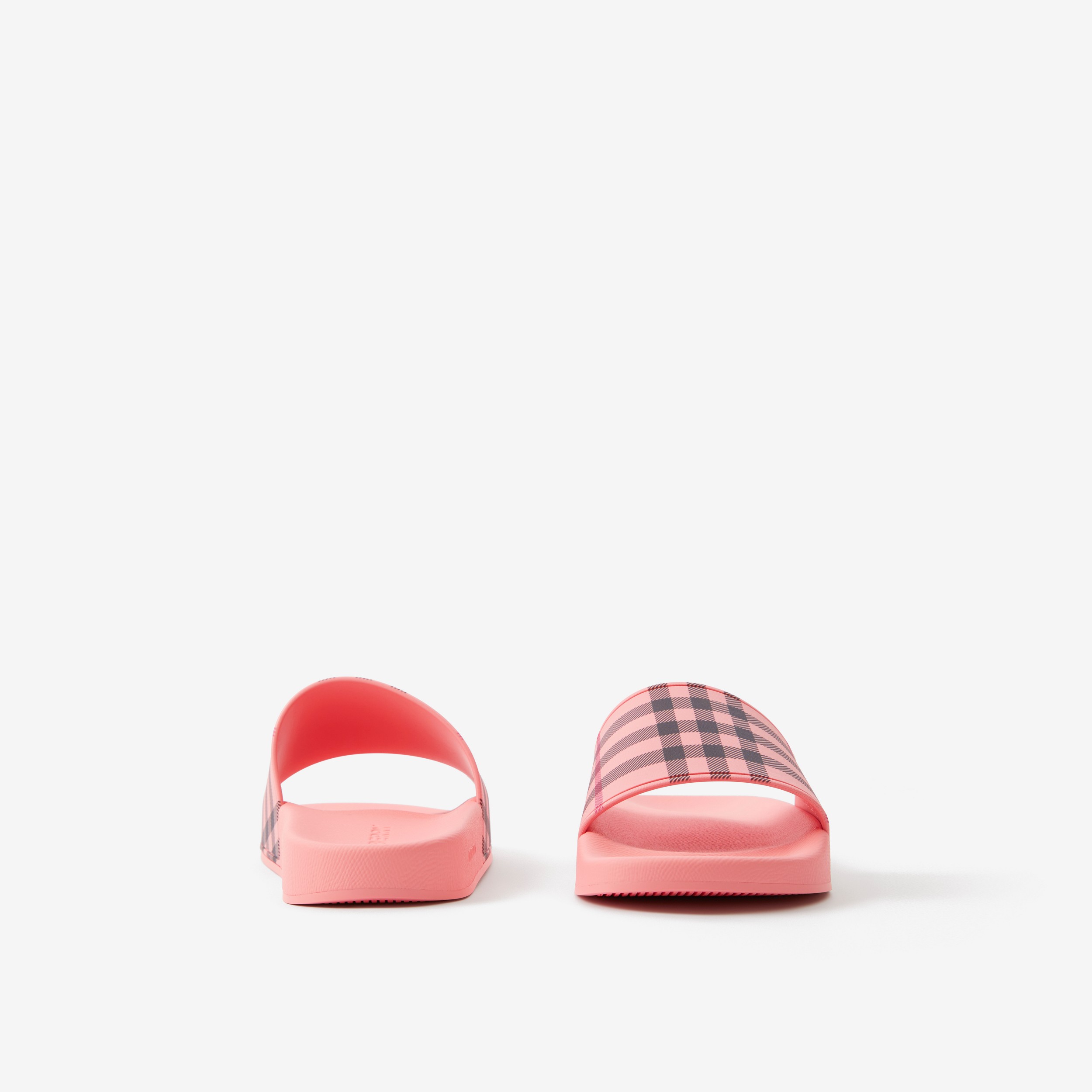 Check Print Slides in Candy Pink - Women | Burberry® Official - 4