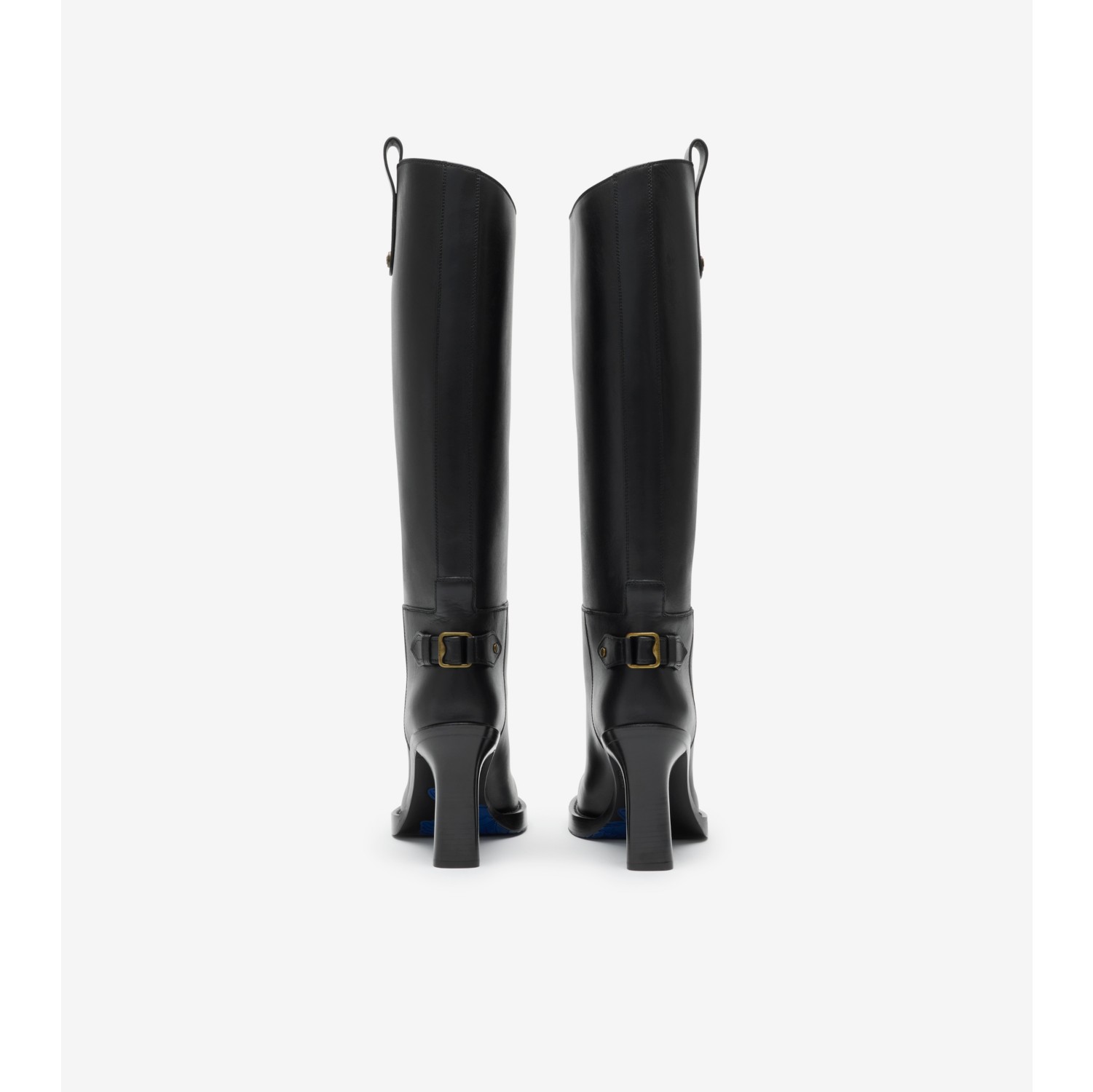 Leather Cavalier Heel Boots