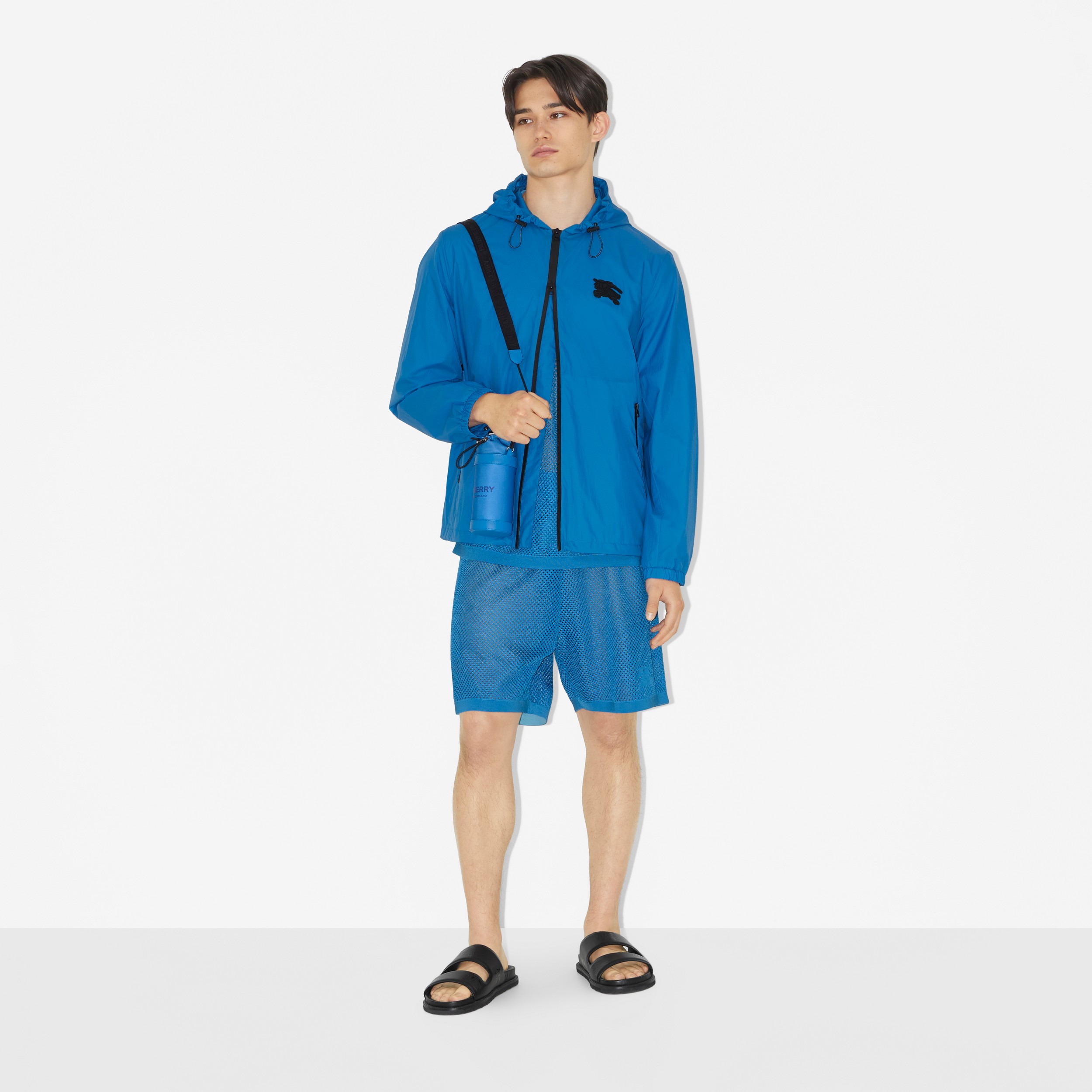 EKD Appliqué Hooded Jacket in Bright Cerulean Blue - Men | Burberry® Official - 2