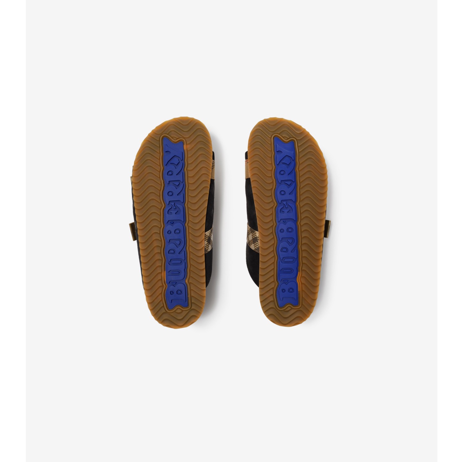 Check Suede Urchin Sandals in Black - Women | Burberry® Official