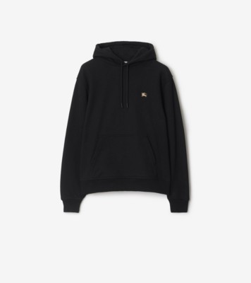 Knight Stamp Cotton Hoodie in Black - Men | Burberry® Official